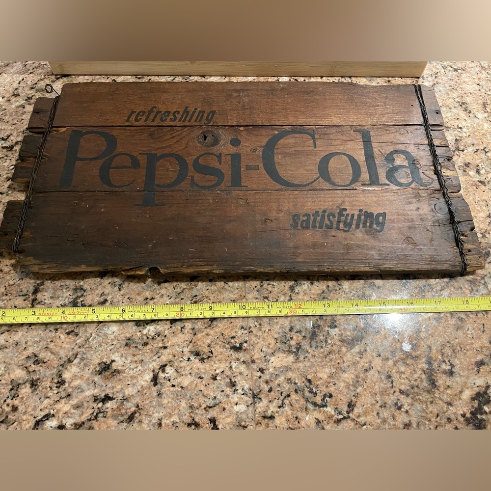 Vintage Pepsi-Cola Wooden Sign